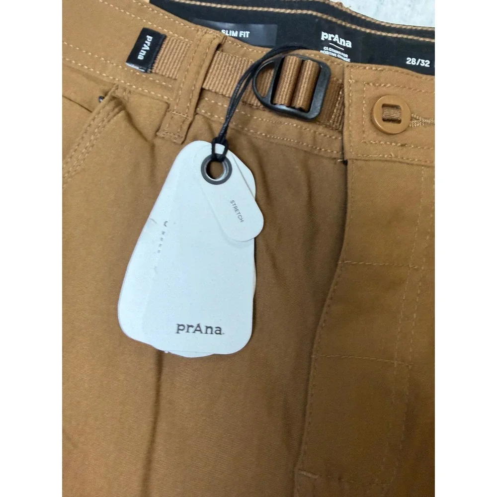 Prana Stretch Zion Slim Pant II Sepia Brown Mens 28x32 Hiking Cargo 1969331